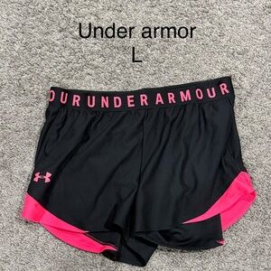 Under Armour Women's Athletic Shorts Black with Pink Accents